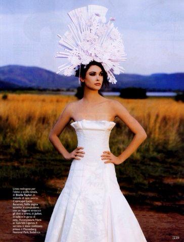 Editoriale Vogue Sposa Africa con accessori e headpiece